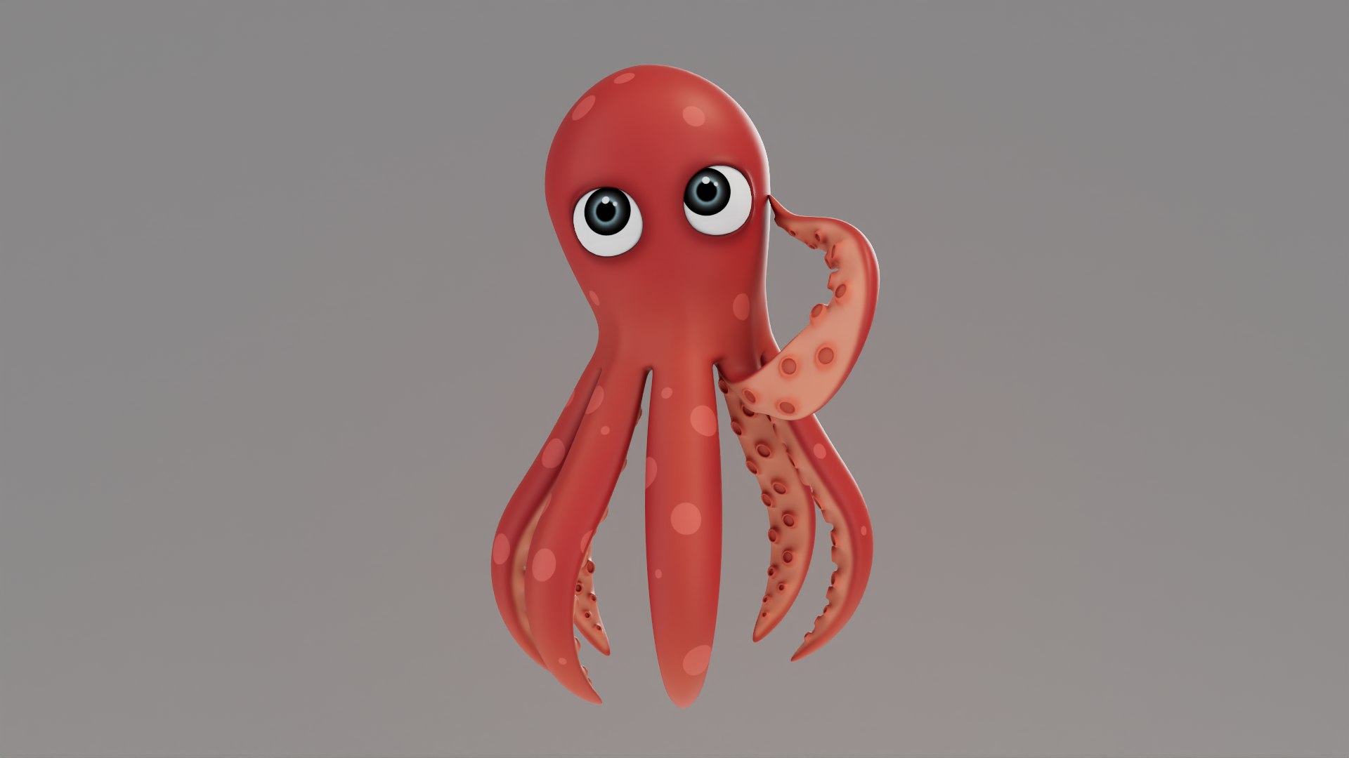 3D Model Rigged Cartoon Octopus - TurboSquid 2236196