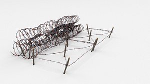 barbed wire obstacle 3D model