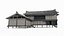 Maisons aux toits de tuiles dans l'architecture asiatique ancienne