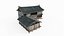 Maisons aux toits de tuiles dans l'architecture asiatique ancienne
