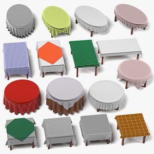 3d tables tableclothes model