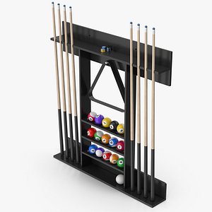 Billiard Cue Rack Set model