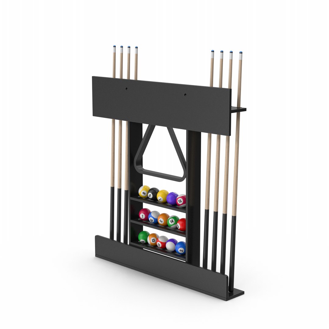 Billiard Cue Rack Set Model - TurboSquid 2188285