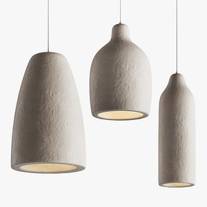 Japanese Style Wabi-sabi Pendant Light by DLSixYi 3D model