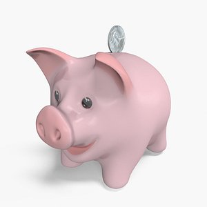 3d model of piggy bank pig