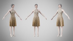 3D Dress 23 Grullo With Design