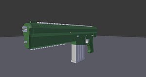 45 caliber compact assault rifle 3d model