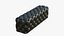Canapé Chesterfield Réaliste en Cuir Pouf