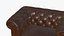 Canapé Chesterfield Réaliste en Cuir Pouf