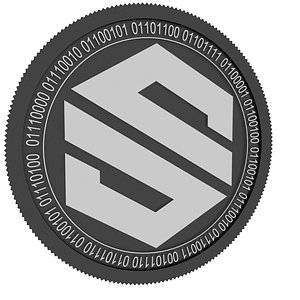 social send black coin 3D model