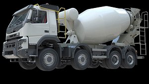 fmx truck concrete mixer 3ds