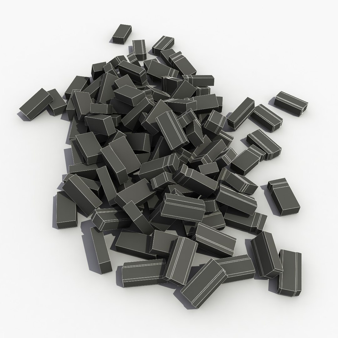 3d Model Bricks Modeled Materials