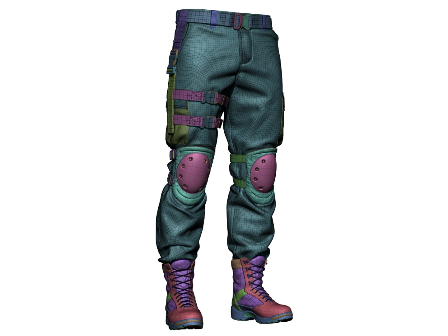 Zbrush combat pants army boots 3D - TurboSquid 1673909