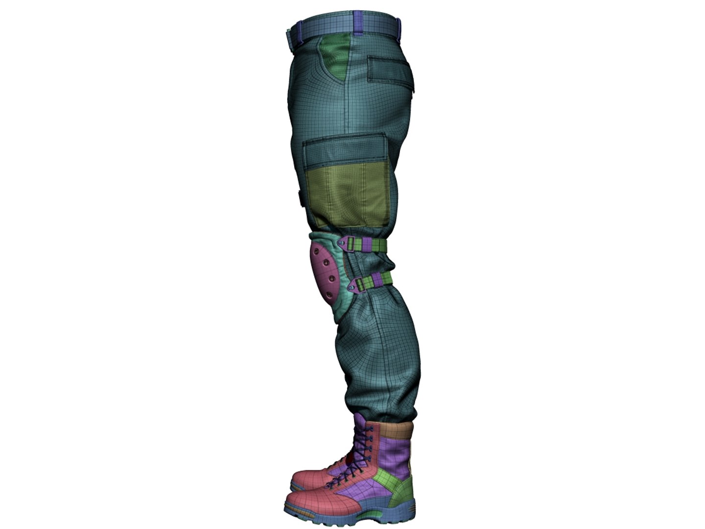 Zbrush combat pants army boots 3D - TurboSquid 1673909