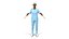Female Nurse in Scrubs with Bloodstains Rigged Fur