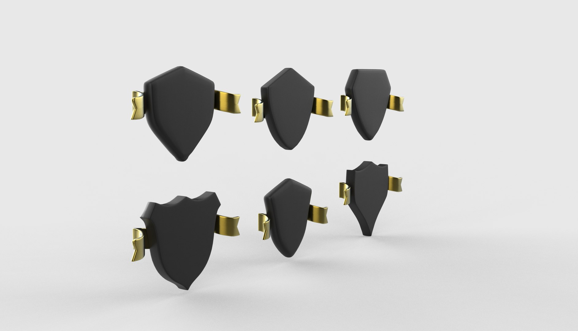 Vintage Shield And Ribbons Banner 3D Model 3D Model - TurboSquid 2407716