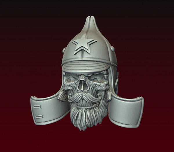 3D Skull Budenovets Budenovka model 