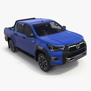 Toyota Hilux 2022 Blue 3D model