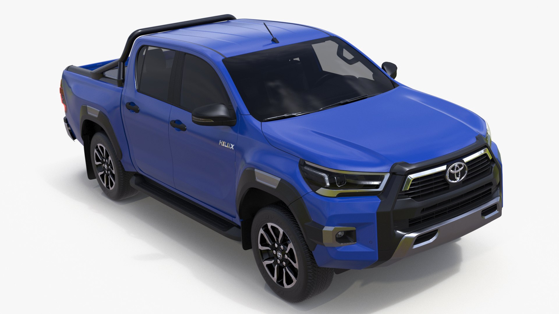 Toyota Hilux 2022 Blue 3D model preview
