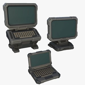 Stylized Sci-Fi Cyberpunk Computer Laptop Monitor PC TV Screen