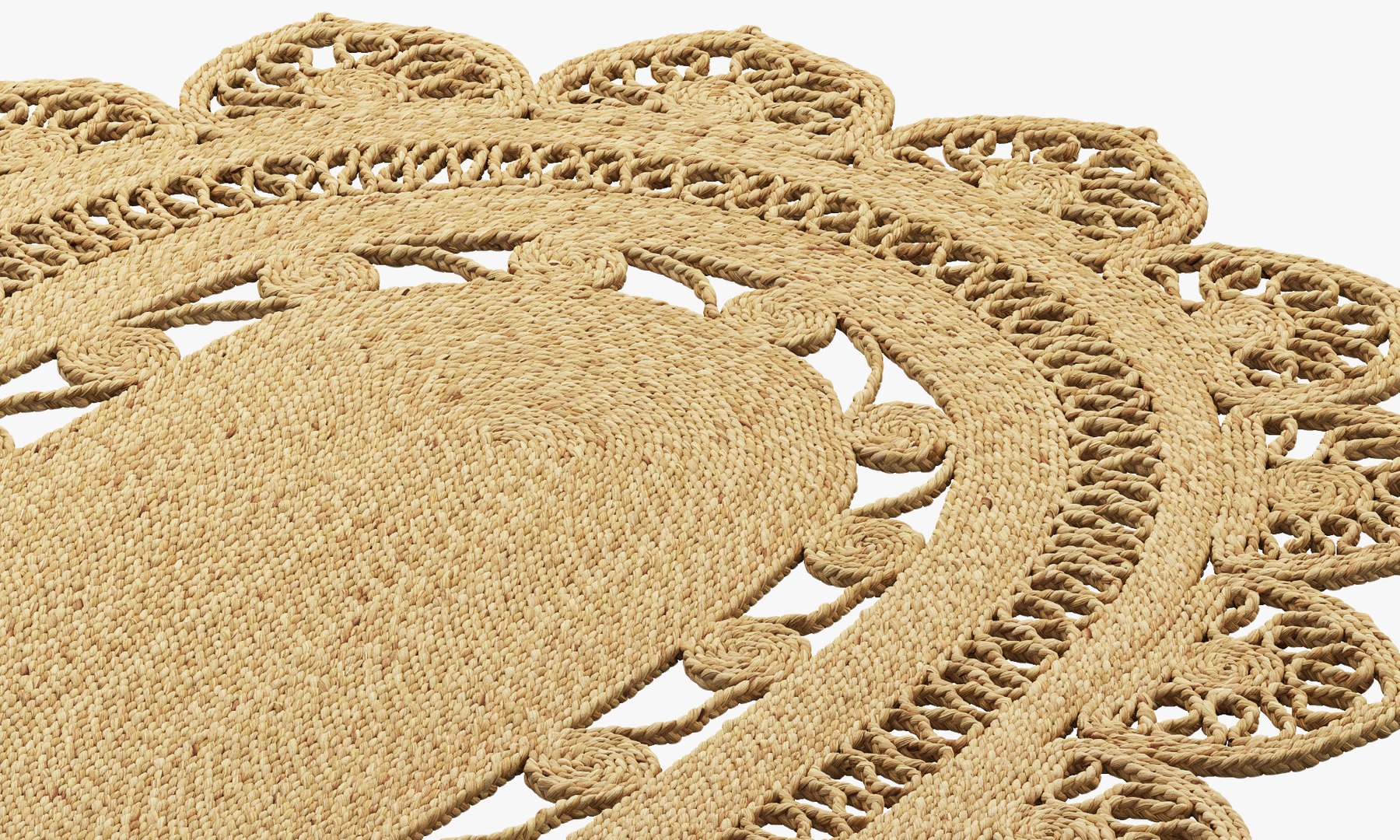 Safavieh Farideh Casual Oval Jute Rug 3D model