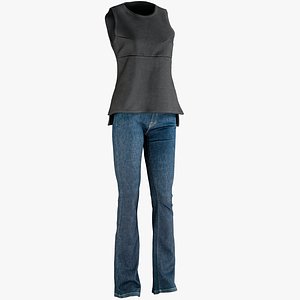 Women's Jeans Vest 1