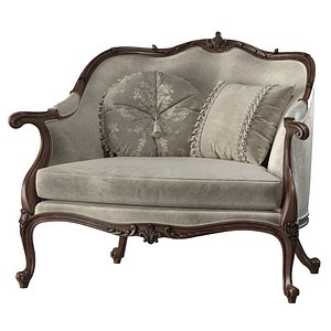 blk wood london armchair 3D model