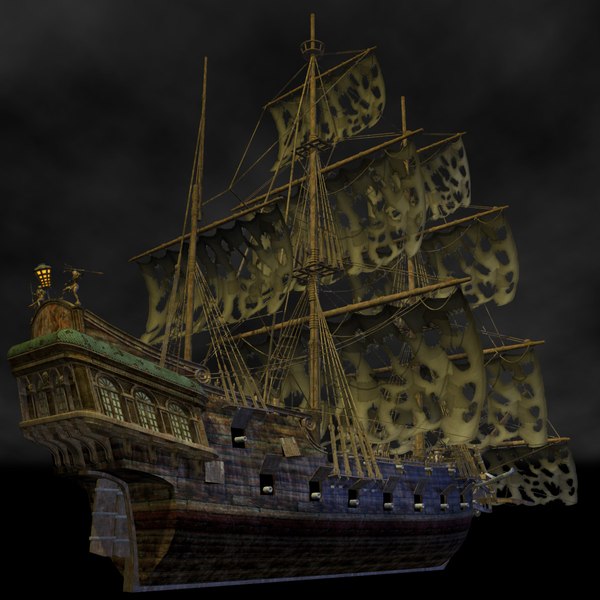 pirate ship details 3d max