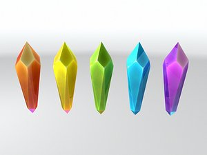cartoon crystal 3d obj
