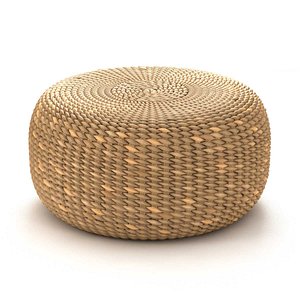 Bazar Bizar WATERHYACINTH  Pouf Round natural fibre pouf