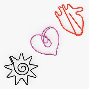 Paper Clips Collection 3D model