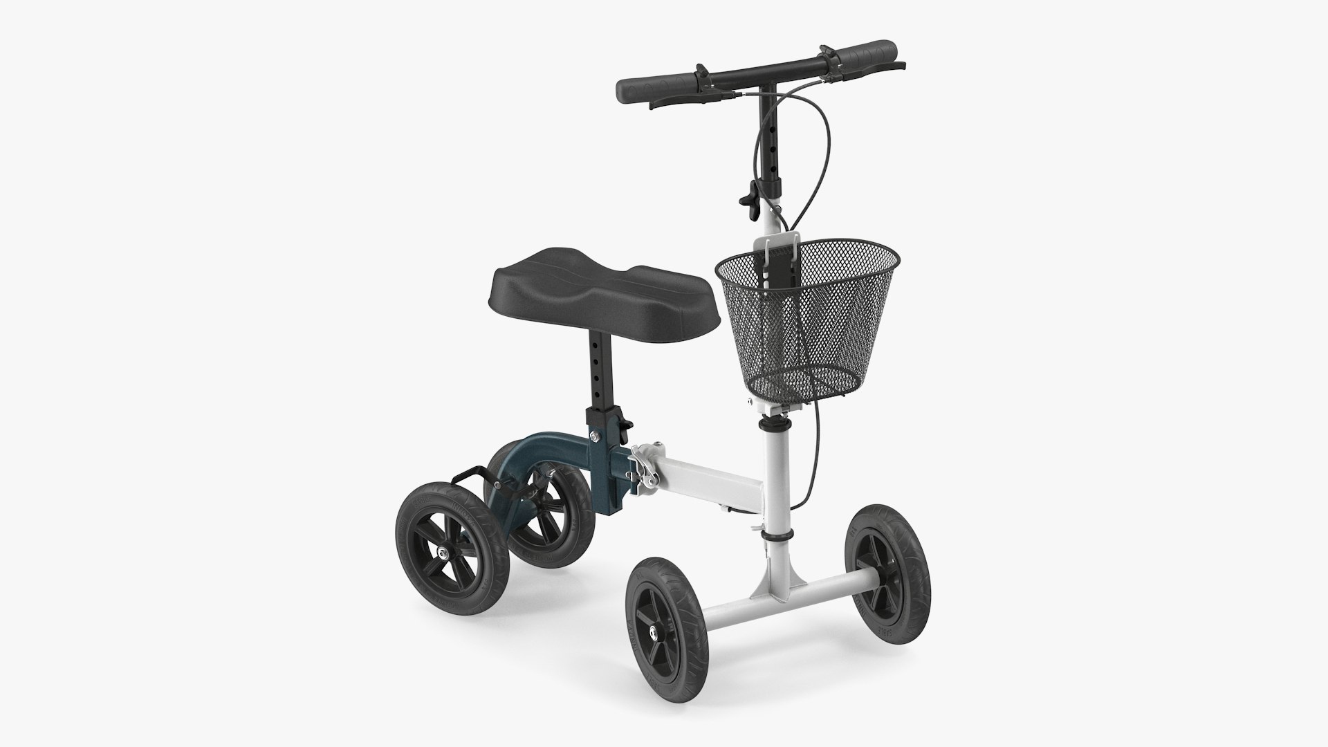 Knee Scooter White Rigged for Cinema 4D 3D model preview