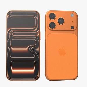 3D Apple iPhone 17 Pro Cosmic Orange
