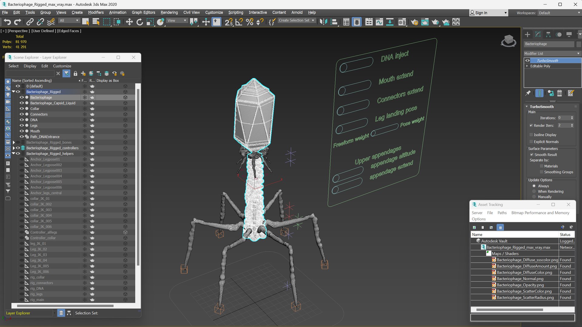3D Bacteriophage Rigged https://p.turbosquid.com/ts-thumb/d0/PJlWcn/lu/bacteriophage_rigged_020/jpg/1748552227/1920x1080/fit_q87/604caf6c714c3a54cad59a1295813becdb61eab9/bacteriophage_rigged_020.jpg
