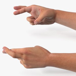 Human Arm Set with Fingers Crossed 3D model