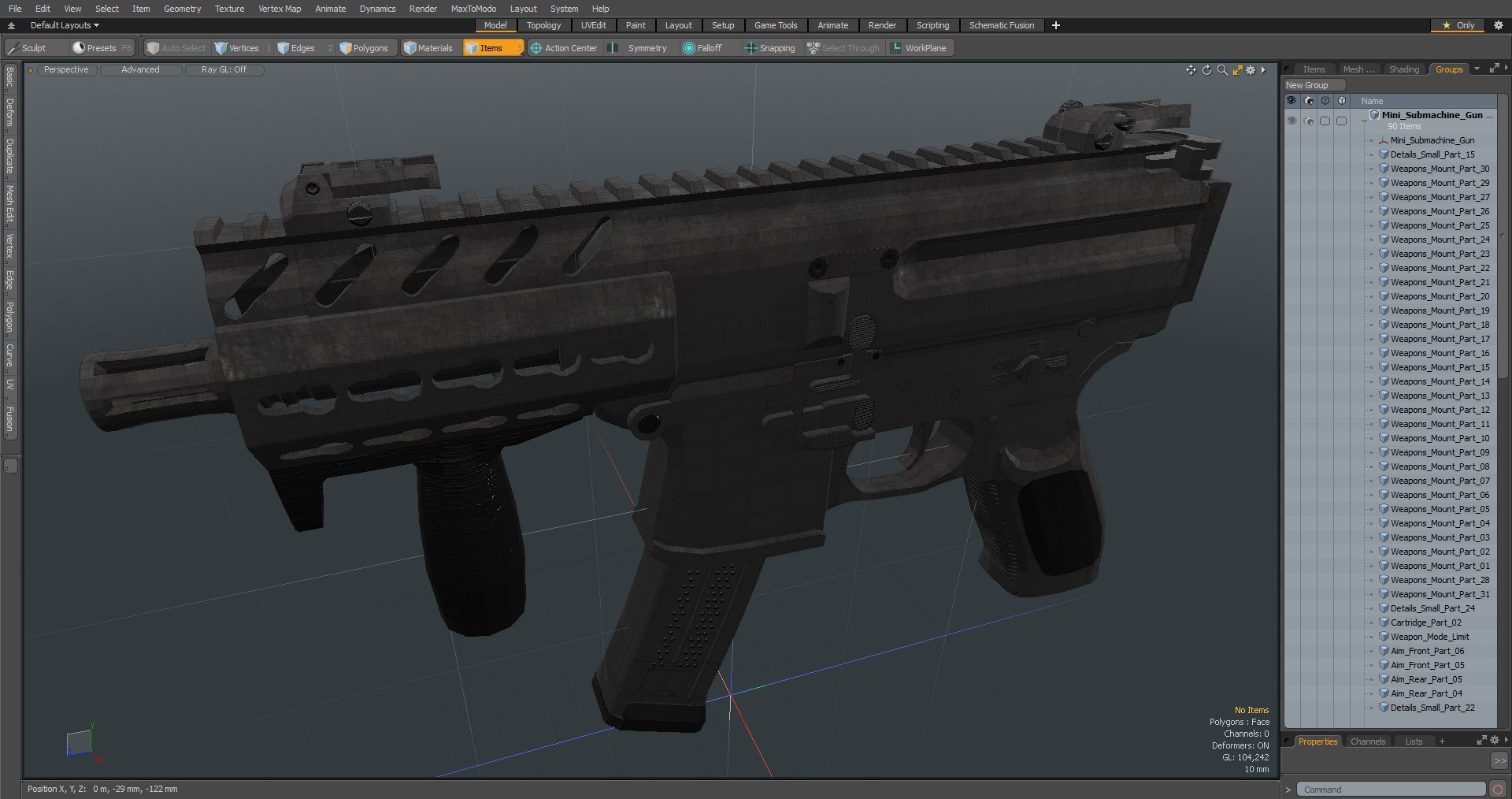 3D Model Mini Submachine Gun - TurboSquid 2151216