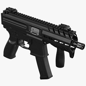 3D model Mini Submachine Gun