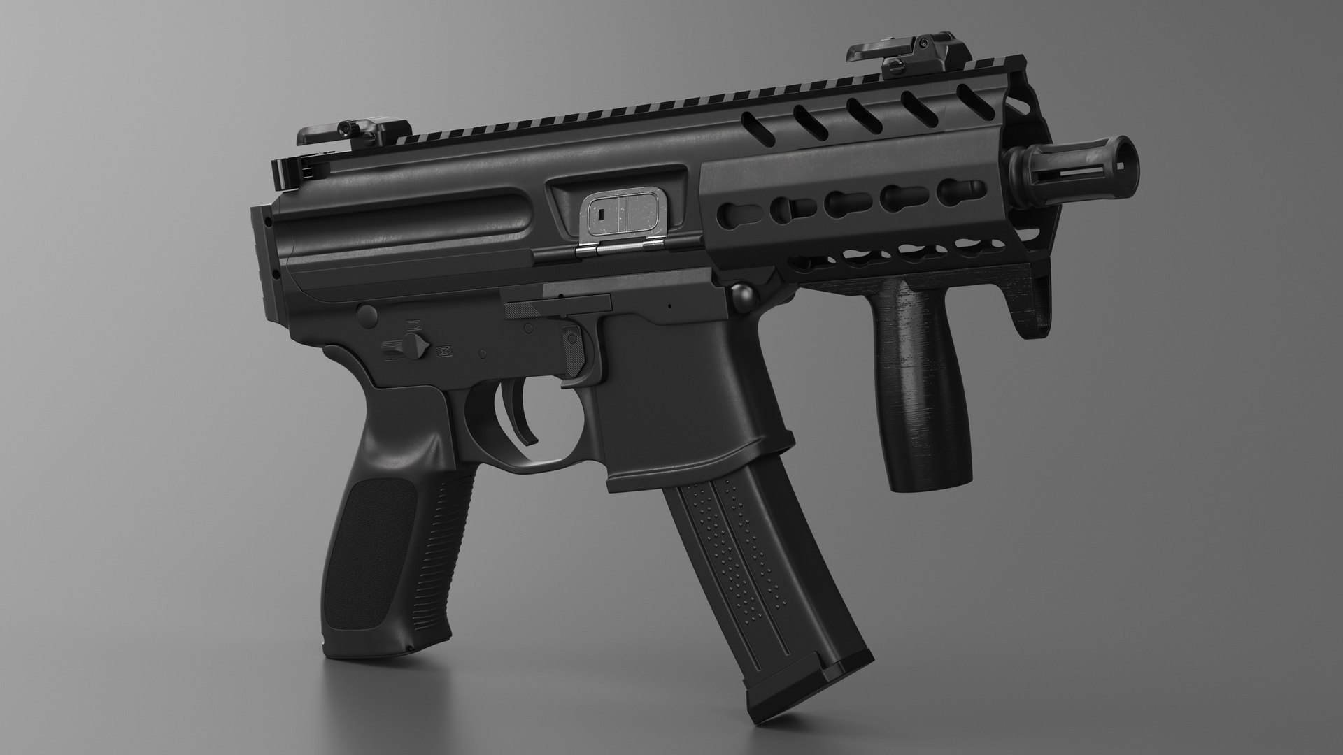 3D Model Mini Submachine Gun - TurboSquid 2151216