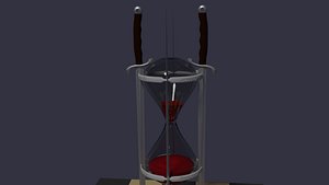 hourglass liquid drops 3D