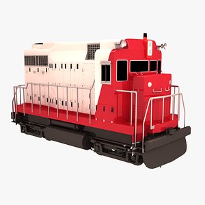 small train engine 3d model