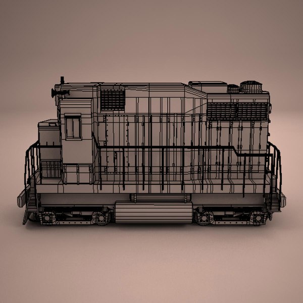 small train engine 3d model