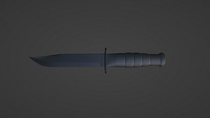 3D Knife  military pbr low poly