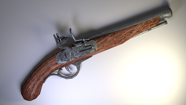 3d blend flintlock pistol