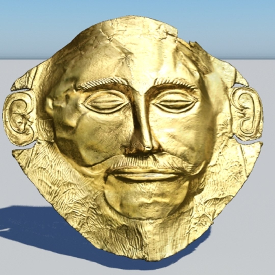 3d Golden Mask Agamemnon Object Model