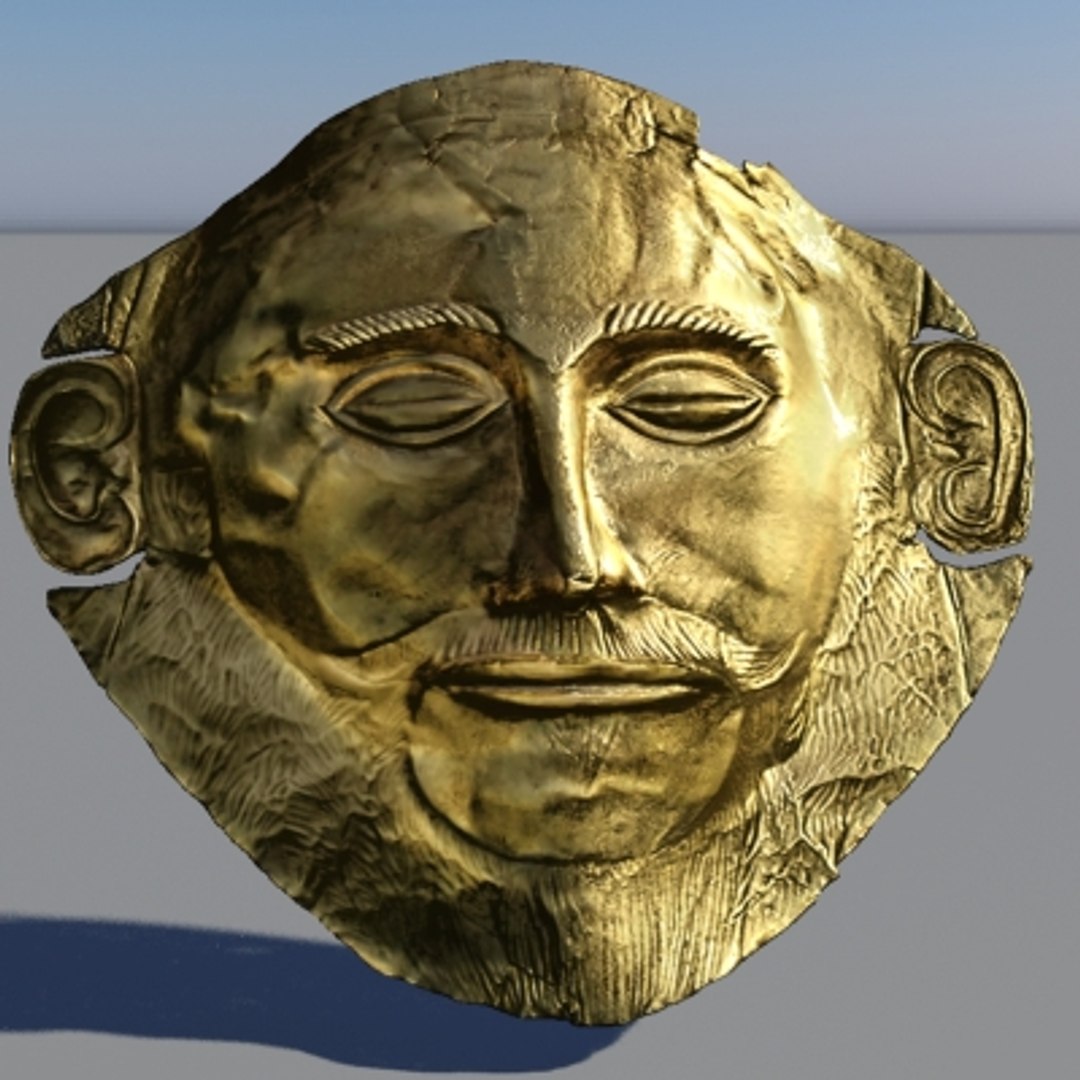3d Golden Mask Agamemnon Object Model