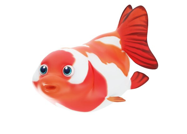 ranchu gold fish toon 3D model