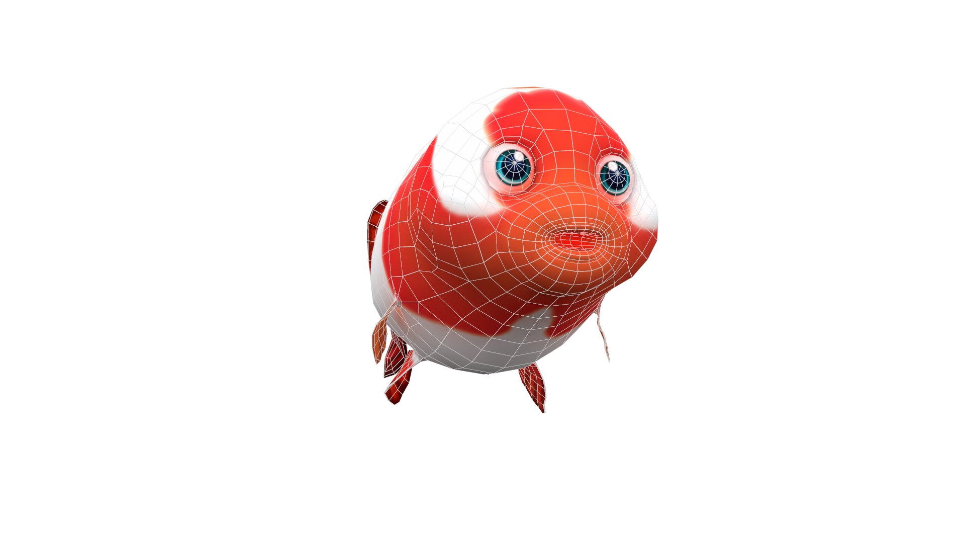 Ranchu gold fish toon 3D model - TurboSquid 1586340