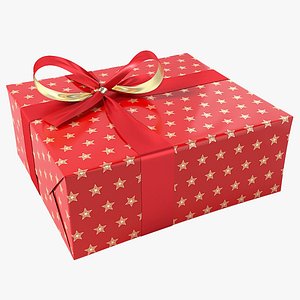 3D Realistic Christmas Present 01