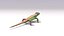 3D sand lizard lacerta agilis model