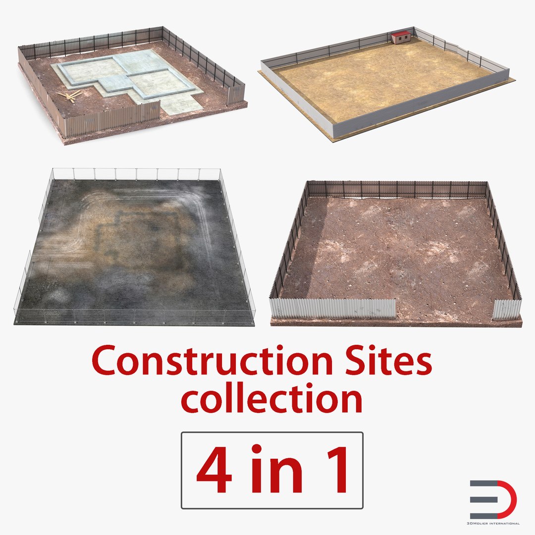 Construction Sites Collection 3D model preview